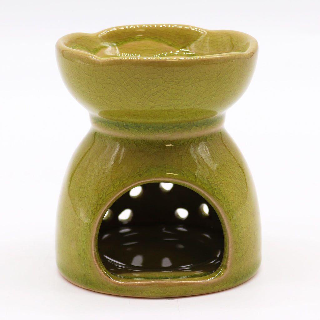Tree of Life Ceramic Oil Burner - Lime – view 3