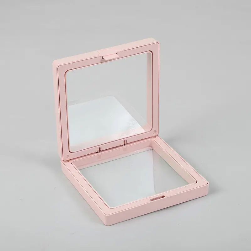Large 3D Floating Frame Display 11x11cm - Pink