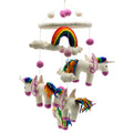 Handmade Felt Mobile, Rainbow Unicorns