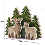 Two Deer in the Forest Wooden Decoration - 18 x 23 cm – view 5