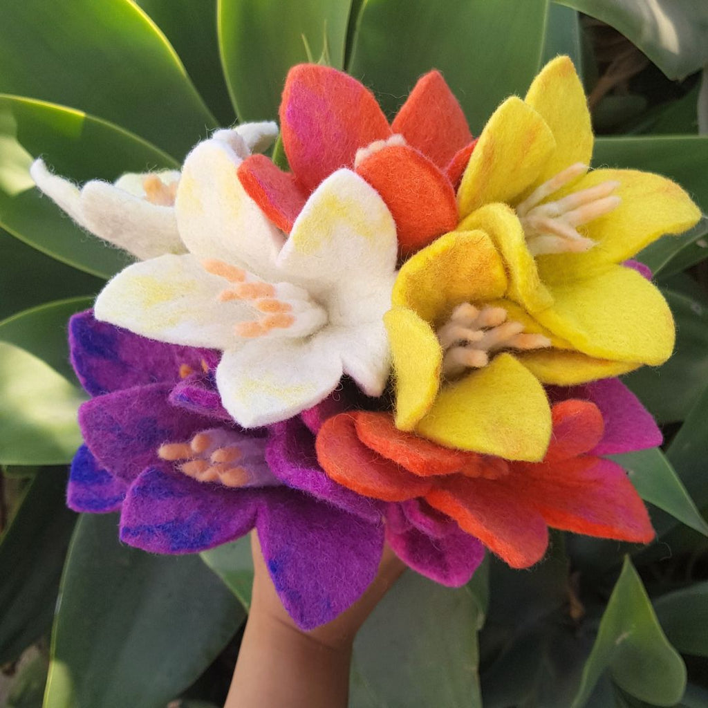 Felt Lily Flowers, Set of 10 Assorted Colours – view 8
