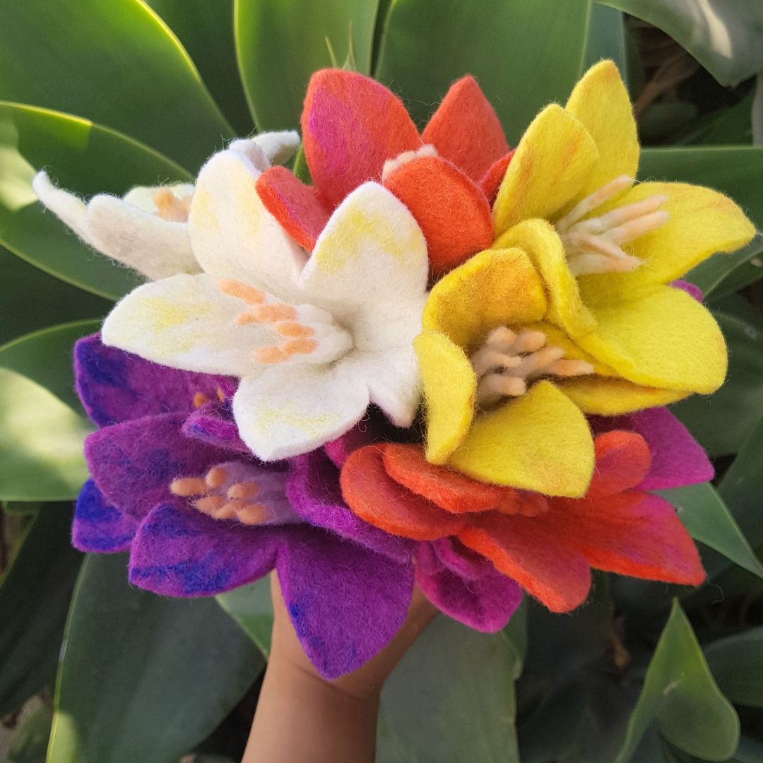 Felt Lily Flowers, Set of 10 Assorted Colours – view 8