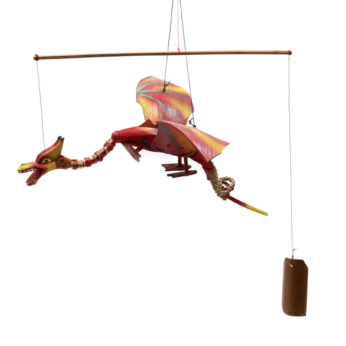 Red Coconut Dragon Mobile - 37 cm
