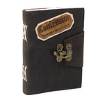 Leather Confessions Notebook with Lock, Black – 13x17.5 cm – view 3
