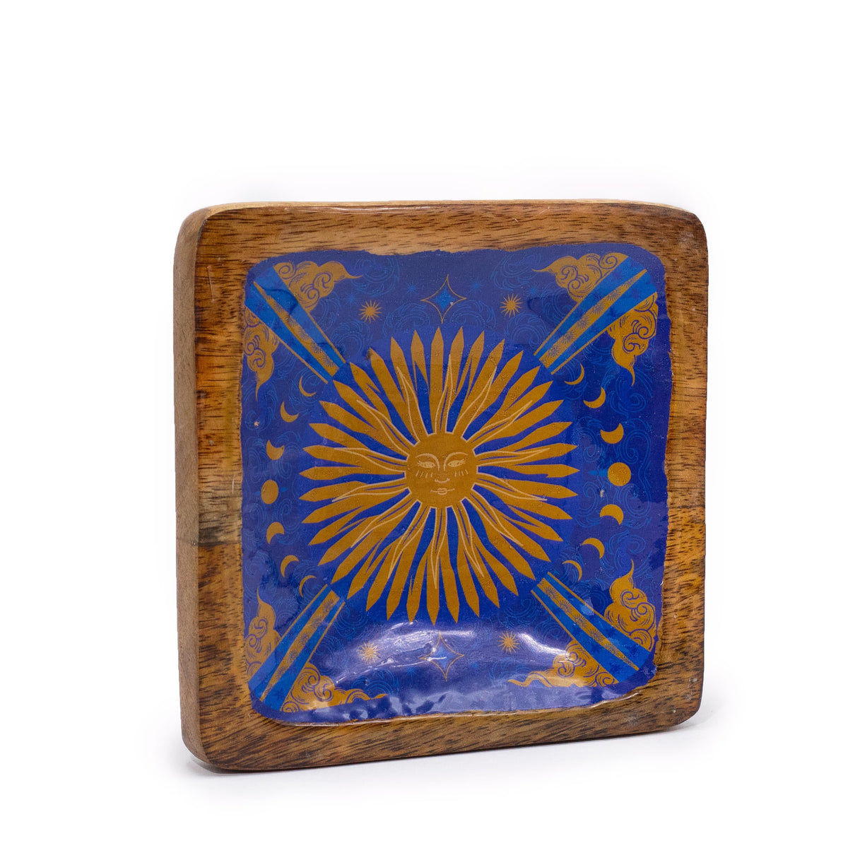 Hop Hare Enamelled Mango Wood Square Trinket Tray, 15 x 15 cm – view 2