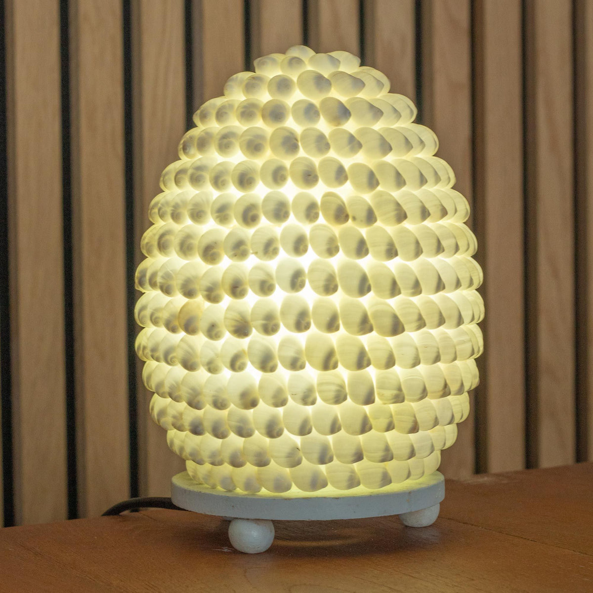 Boho Seashell Lamp - Buting Oval, 15cm – view 3