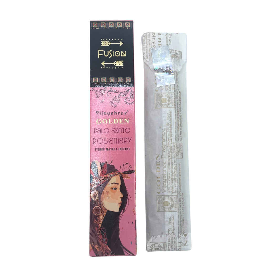 Golden Palo Santo and Rosemary Incense Sticks 15g