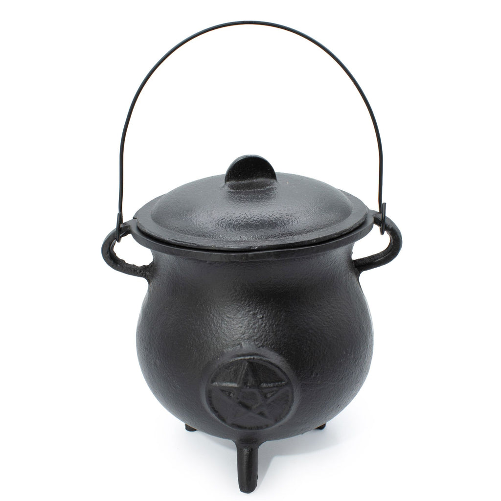 Extra Large Cast Iron Cauldron with Pentagram 23x18cm – view 2