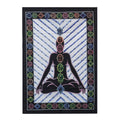 Handbrushed Cotton Wall Hanging - Chakra Buddha