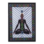 Handbrushed Cotton Wall Hanging - Chakra Buddha