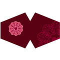 Reusable Red Mandala Heart Face Covering for Adults