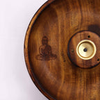 Buddha Incense Stick & Cone Burner Disc - Mango Wood – view 5