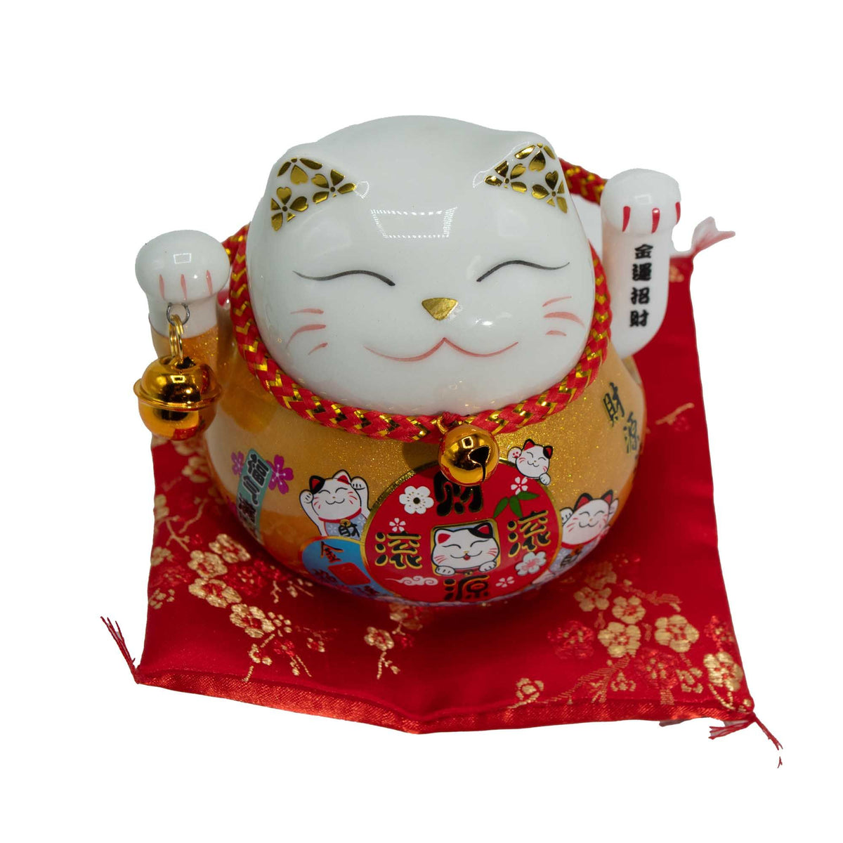 Money Cat Ornament, Moving Paw - Gold