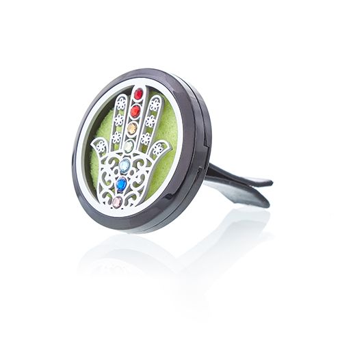 Hamsa Car Diffuser Kit - 30mm Stainless Steel Locket – view 6