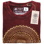 Nomad Sari Stonewashed Cotton T-Shirt – Mandala – Maroon – Large – view 5