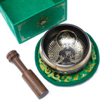Green Tara Singing Bowl Set - 13cm Brass – view 3