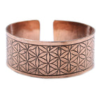 Solid Copper Tibetan Bracelet - Flower of Life – view 3