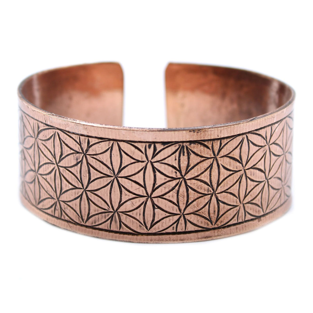 Solid Copper Tibetan Bracelet - Flower of Life – view 3