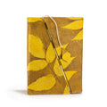 Lokta Bold Floral Notebook – Medium, Bamboo Lock – Mustard Brown