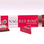 Jumbo Golden Nag Red Rose Backflow Incense Cones, 10pk