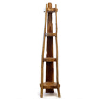 Natural Teak Corner Unit, 4 Shelves