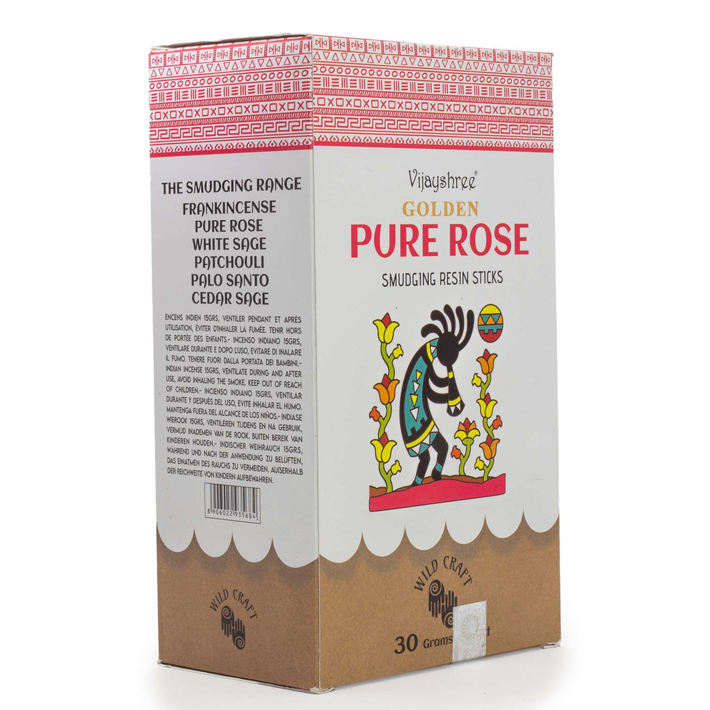 Golden Pure Rose Smudging Resin Sticks - 30g Pack of 6 – view 3