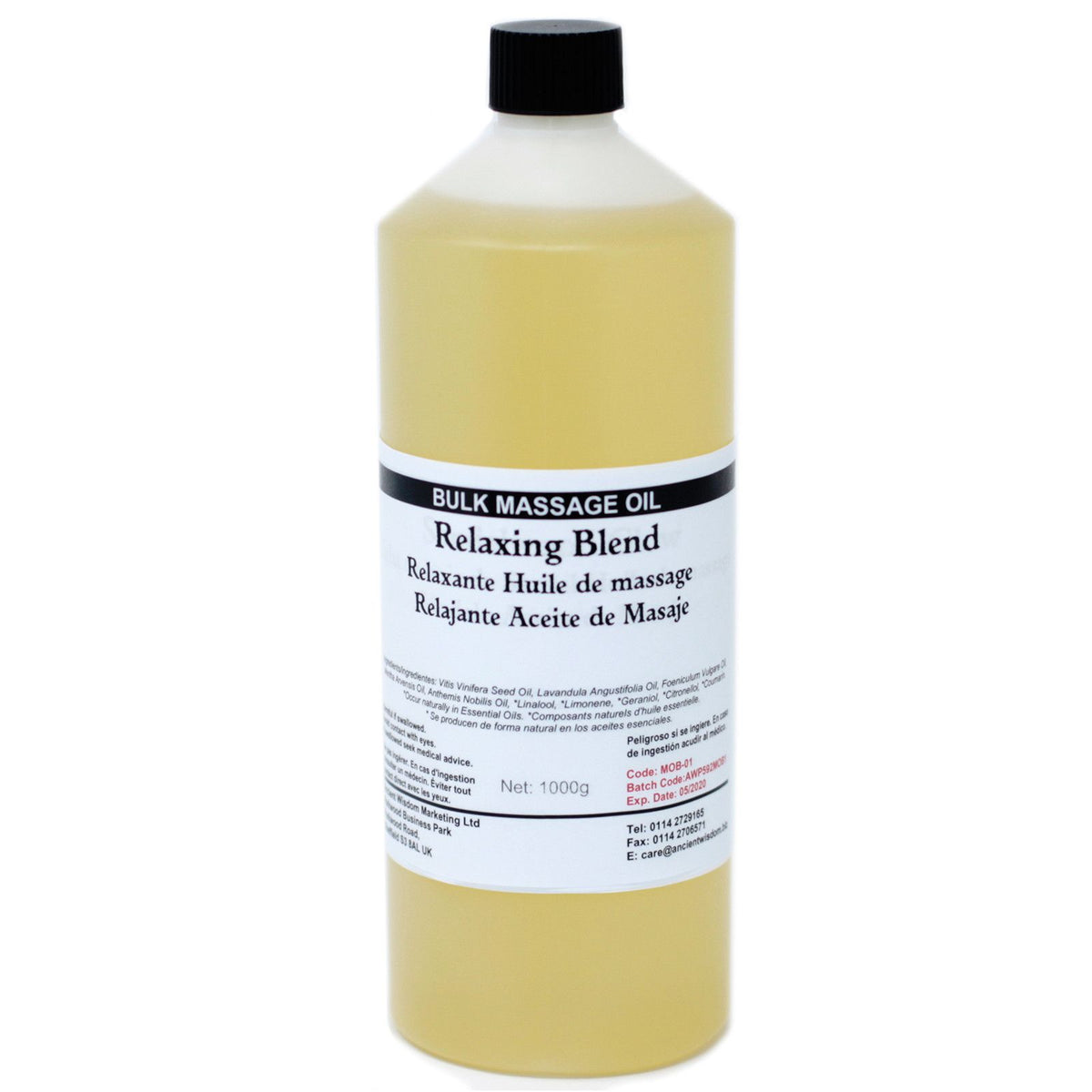 Relaxing 1kg Massage Oil with Lavender and Chamomile – view 2