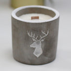 Concrete Wooden Wick Candle - Whiskey & Woodsmoke – view 6