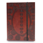Small Vegetable Tanned Leather Notebook with Strap – Chakra Mandala