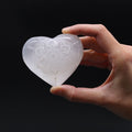 Selenite Heart 7-8cm with Mandala Engraving