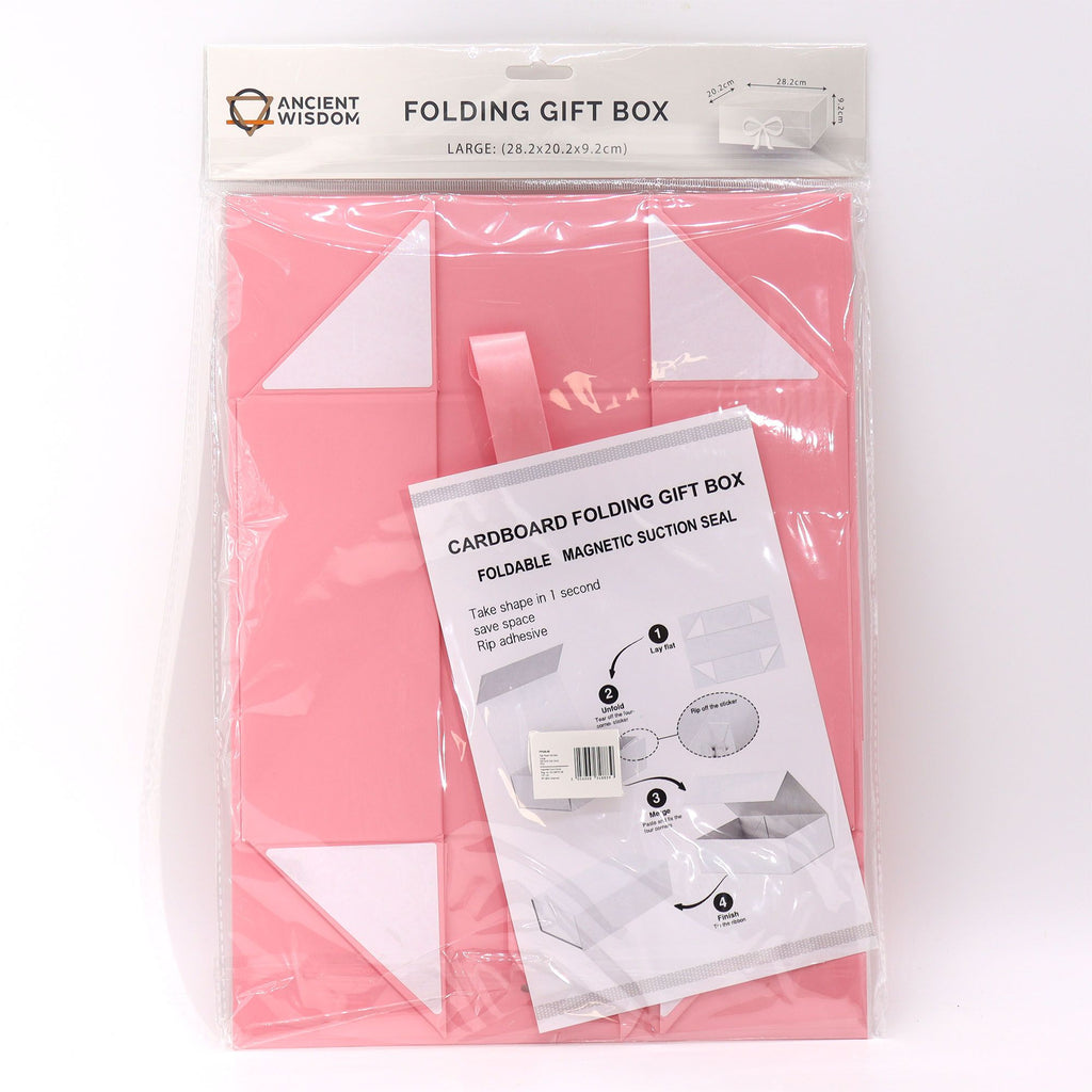 Flat Pack Gift Box Large 28.2x20.2x9.2cm Pink – view 6