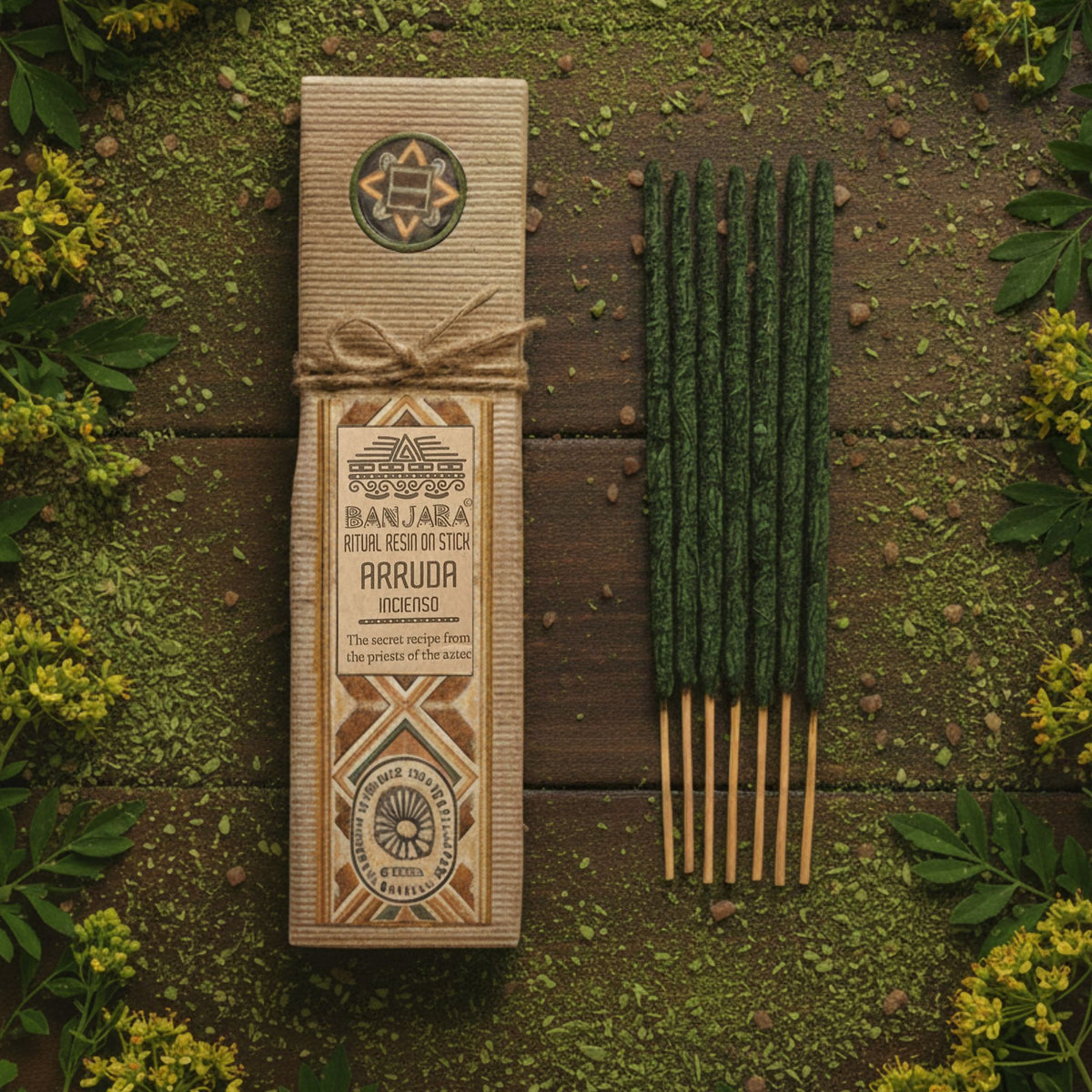 Rue (Arruda) Resin on Stick Incense, Pack of 8 – view 3