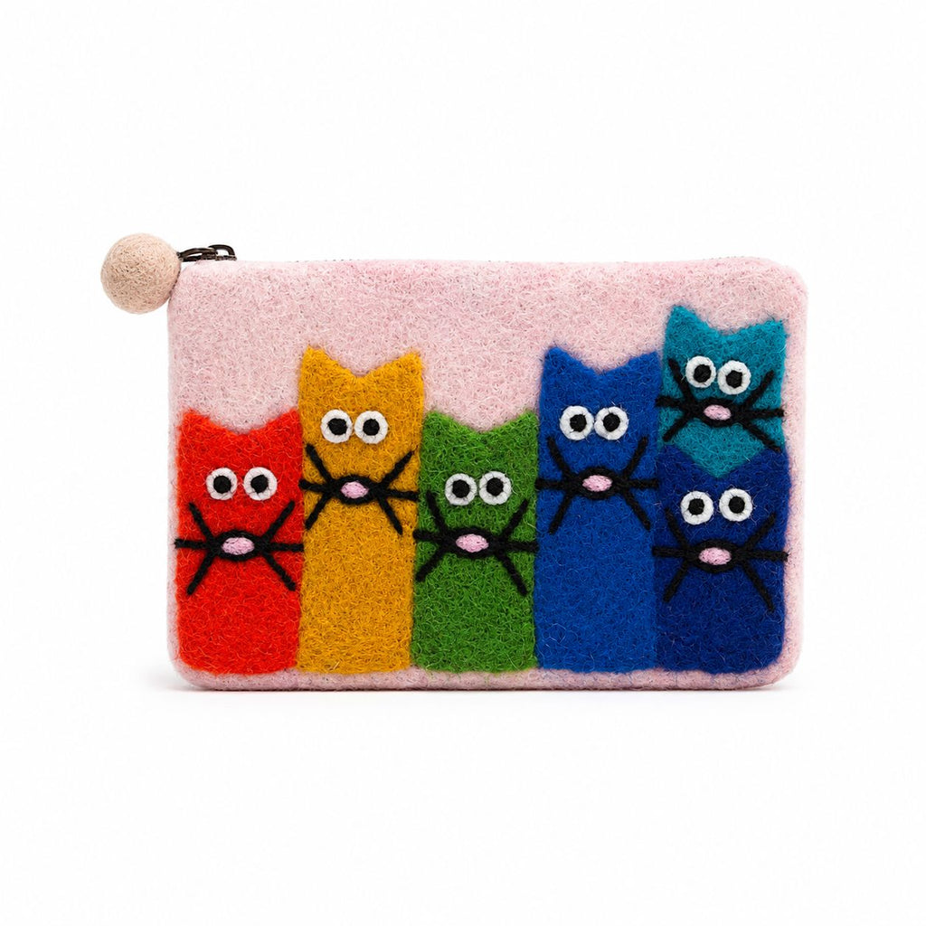 Felt Zipper Pouches Curious Cat Set of 3 – view 3