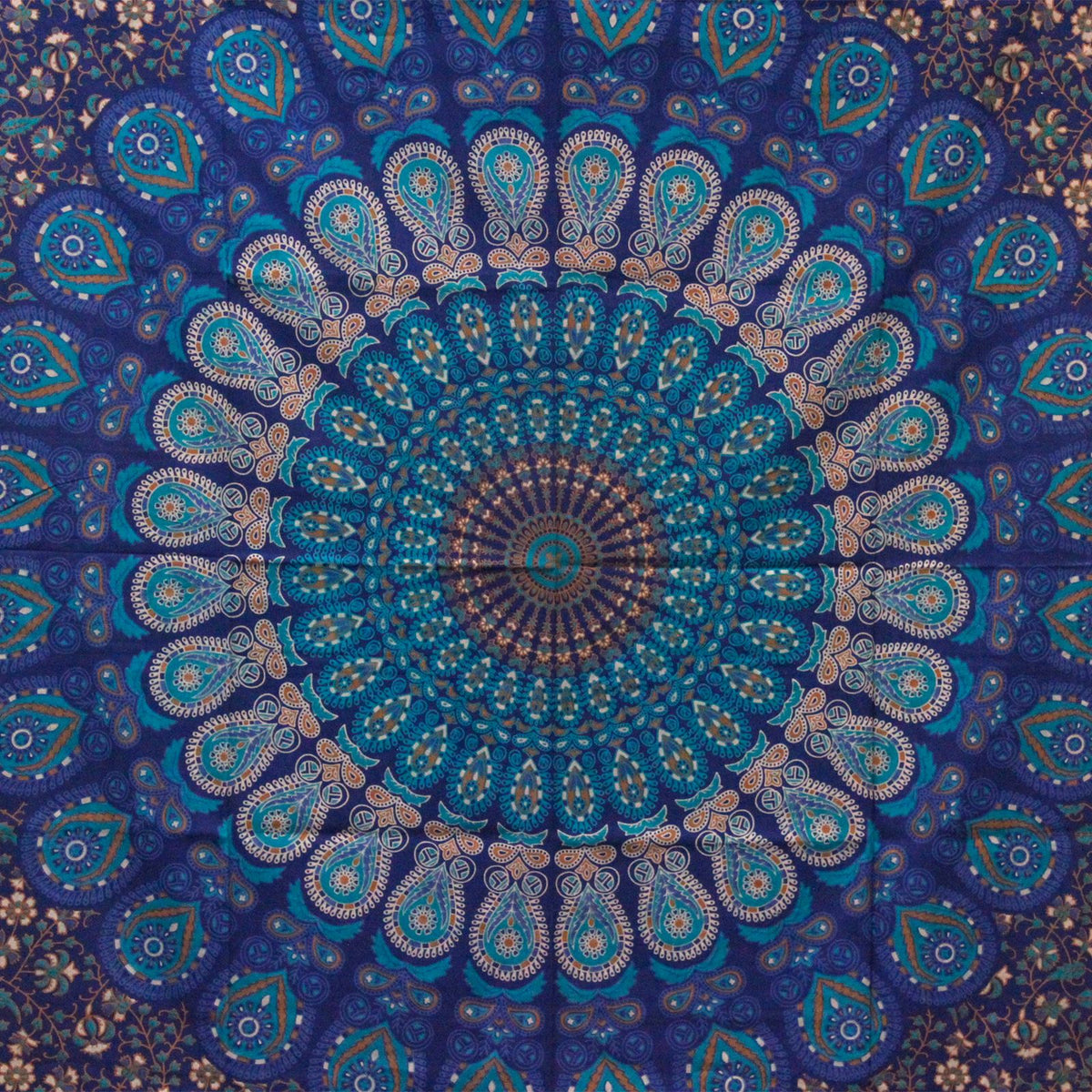 Single Cotton Bedspread & Wall Hanging - Classic Mandala 130x200cm – view 4
