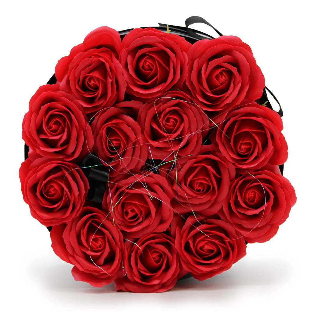 14 Red Soap Roses Round Gift Box – view 3