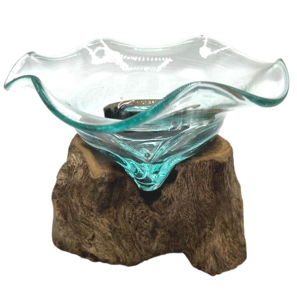 Molten Glass Fancy Sweet Bowl on Wood – view 5