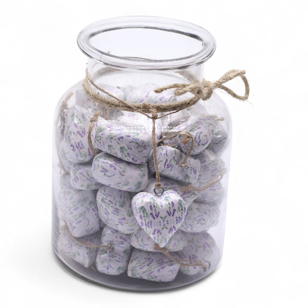 Large Wood Heart Decoration, Lavender