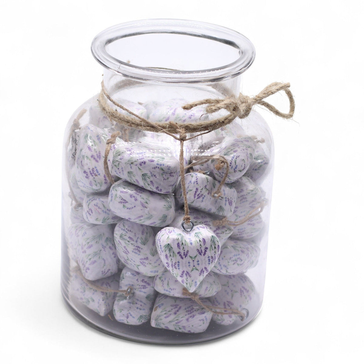 Large Wood Heart Decoration, Lavender