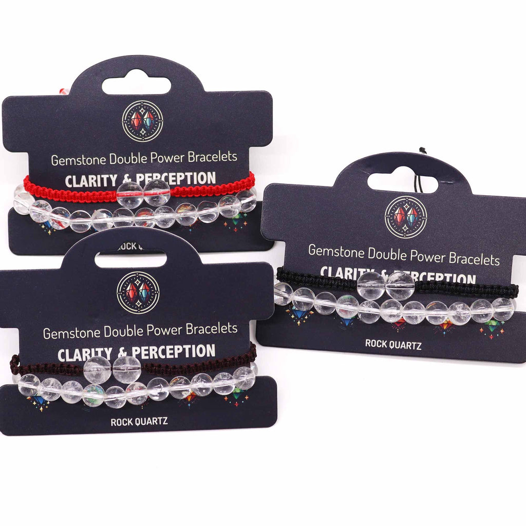 Rock Quartz Double Power Bracelet Set – view 2
