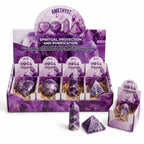 Amethyst Gemstone Shapes Set - Heart, Sphere, Obelisk, Pyramid – view 3