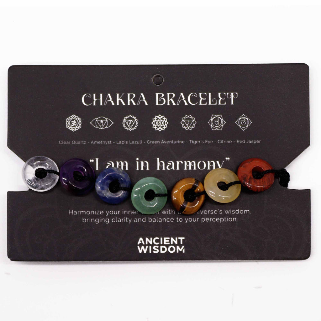 Chakra String Bracelet - Mini Gemstone Donuts