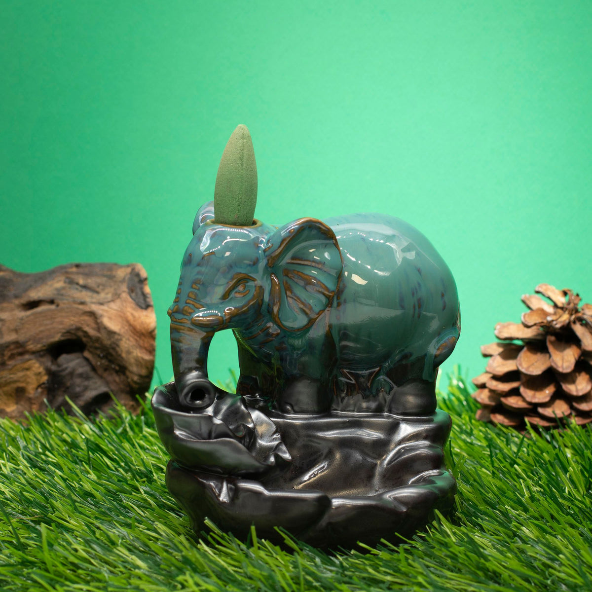 Backflow Incense Burner - Elephant at Pool – view 2