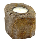 Petrified Wood Candle Holder - Single Low – view 5