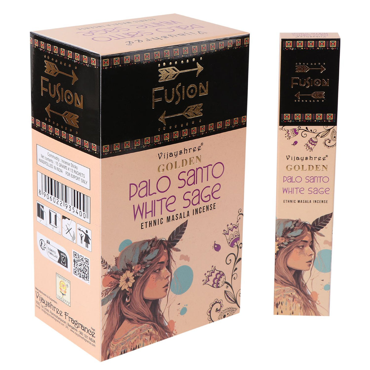 Golden Palo Santo and White Sage Incense Sticks 15g – view 3