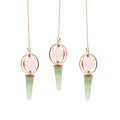 Heart Compass Pendulum - Rose Quartz & Aventurine