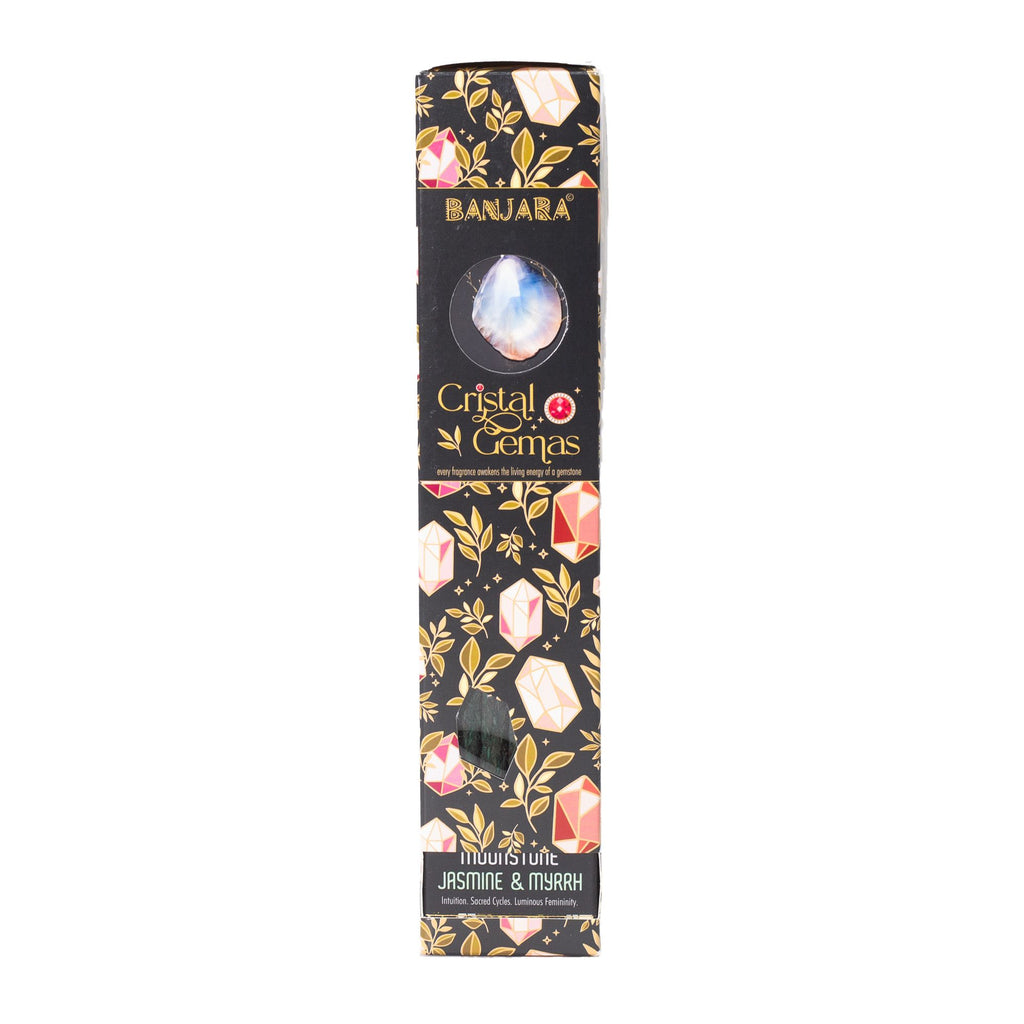 Banjara Crystal Gemas Incense Sticks - Moonstone Jasmine & Myrrh – view 2