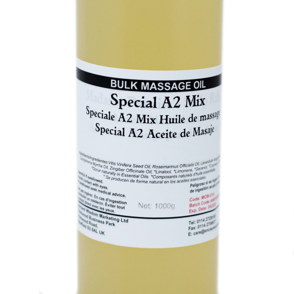 Special A2 Mix 1kg Massage Oil with Rosemary and Myrrh