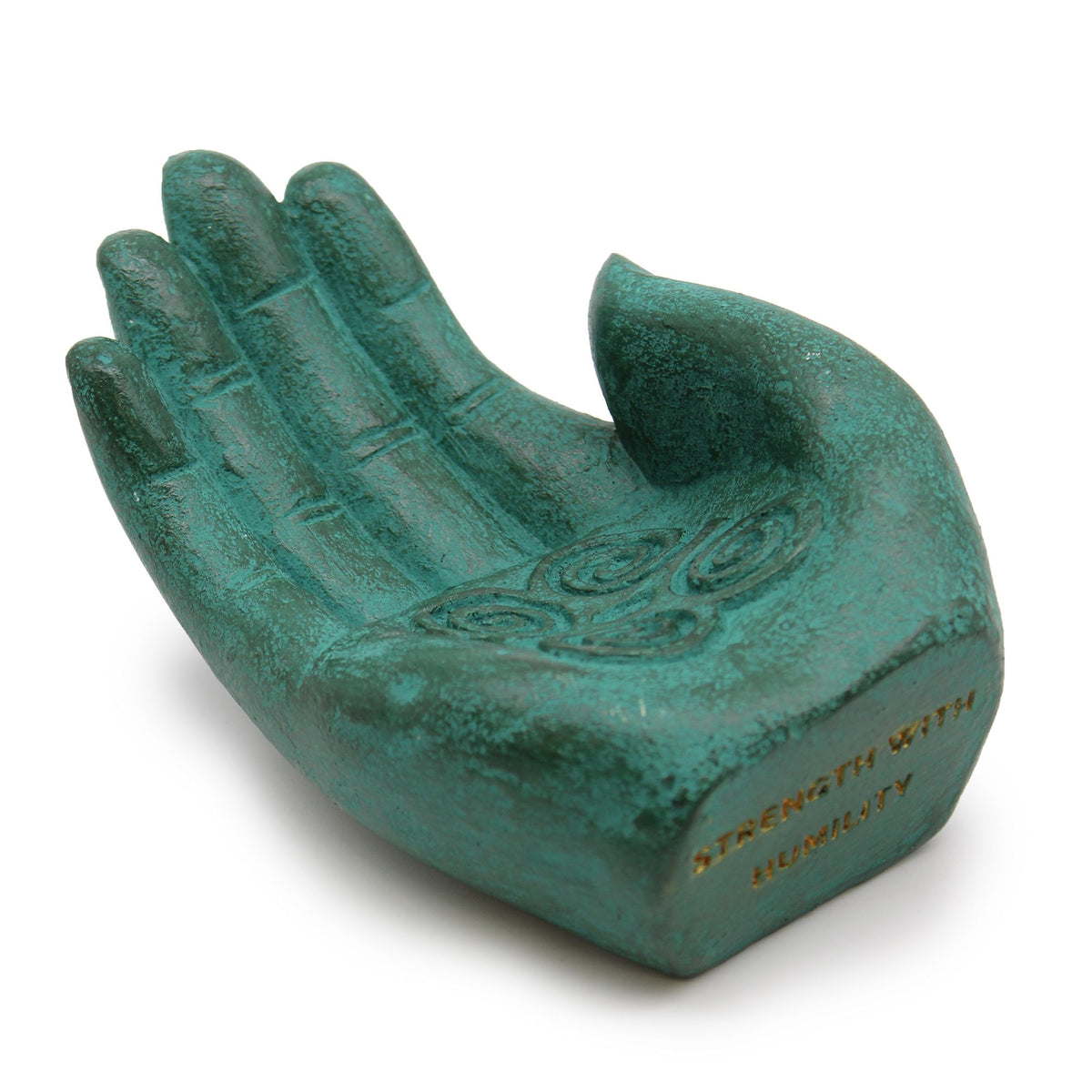 Strength Hand Incense Burner in Green – view 3