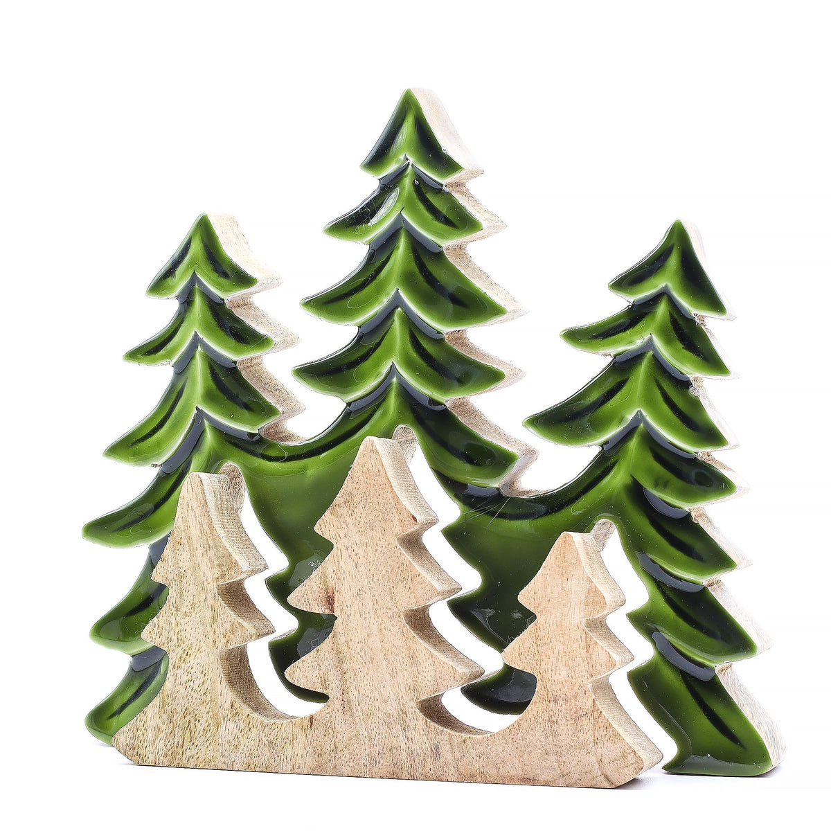 Three Trees 3D Wooden Decoration - 20 x 23 cm – view 2
