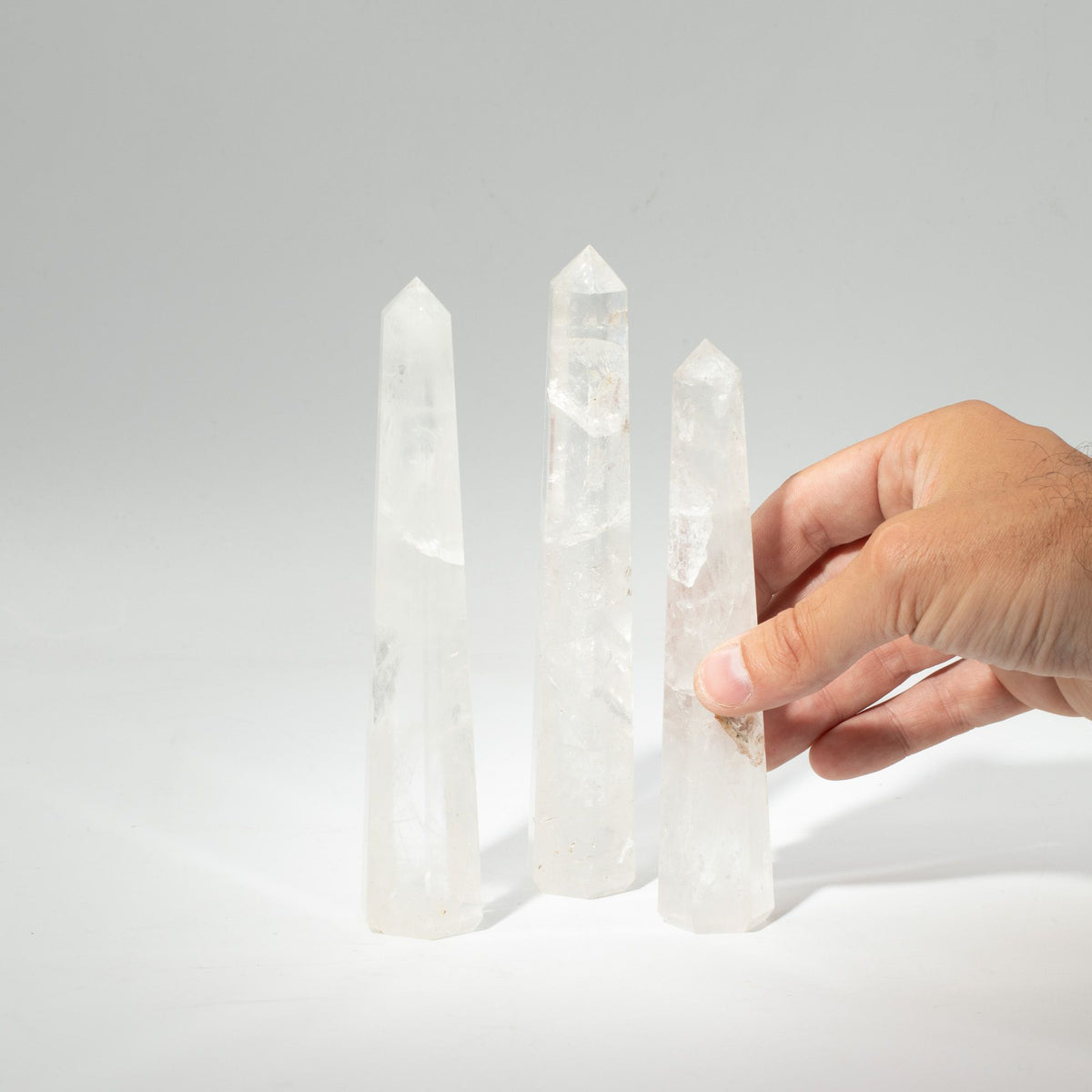 Rock Crystal Six Face Obelisk Point, approx 17cm – view 3